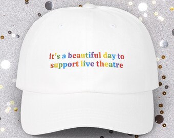 Embroidered Rainbow Theatre Kid Hat | Support Live Theatre Broadway Accessory