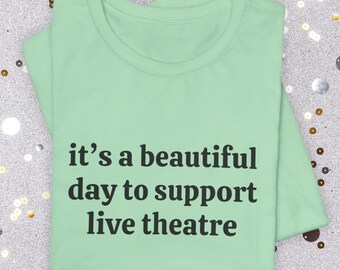Minimalist Pastel Theatre Kid Tee | Support Live Theatre Shirt, Broadway Apparel