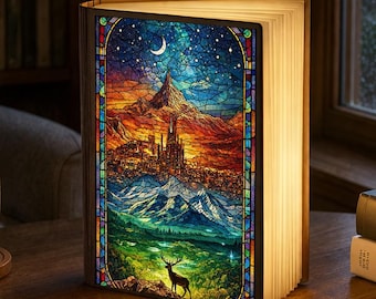 Sarah J Maas Universe Book Lamp, Throne of Glass Lamp, Velaris Night Court Decor, Crescent City Book Light, Fantasy Reader Gift