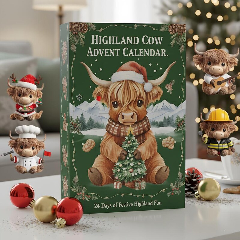 Highland Cow Advent Calendars Etsy UK