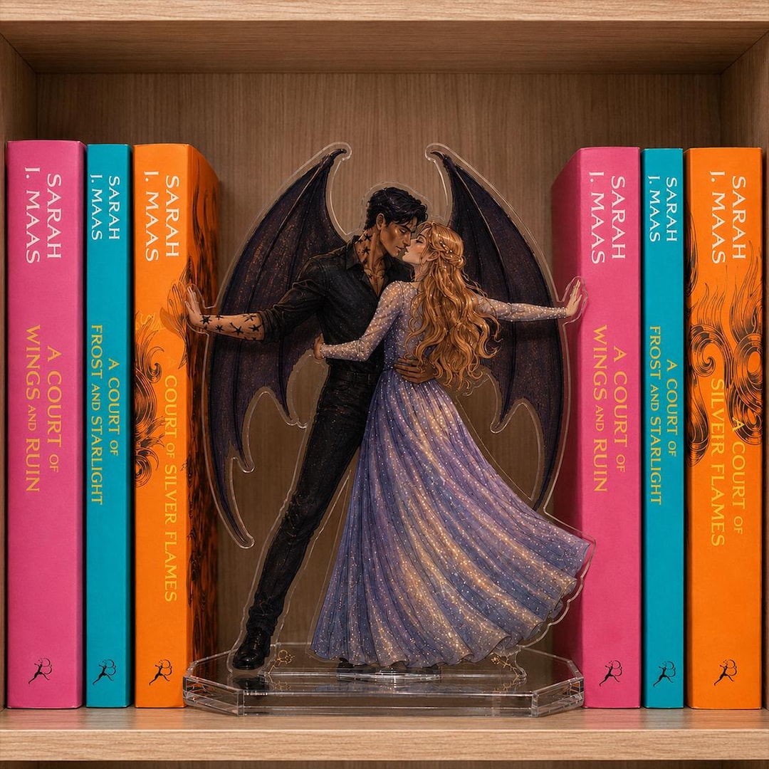 Feyre and Rhysand Bookend Standee, ACOTAR Inspired Acrylic Bookshelf ...