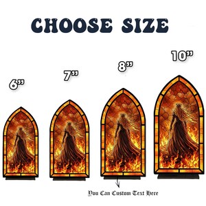 Aelin Book Nook, Fire Queen Book Nook, Throne of Glass Fantasy Window Light, Warrior Queen Arch Decor, Bookish Gift, Arch Bookshelf Decor image 5