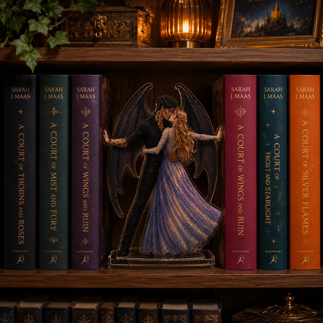 Feyre and Rhysand Bookend Standee, ACOTAR Inspired Acrylic Bookshelf ...