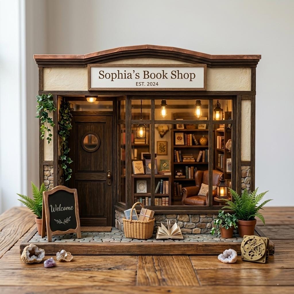 Personalized Cozy Bookshop Wood Block Sign, Custom Name Reading Nook ...