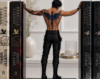 Xaden Bookend Standee, Fourth Wing Inspired Bookshelf Decor,  Xaden and Violet, Dragon Rider Fantasy Gift, Empyrean Series Book Lover Decor