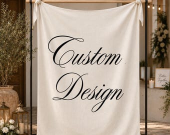 Custom Design Banner Tapestry Personalized Party Backdrop Wedding Baby Shower Birthday Banner Event Decor Custom Welcome Sign
