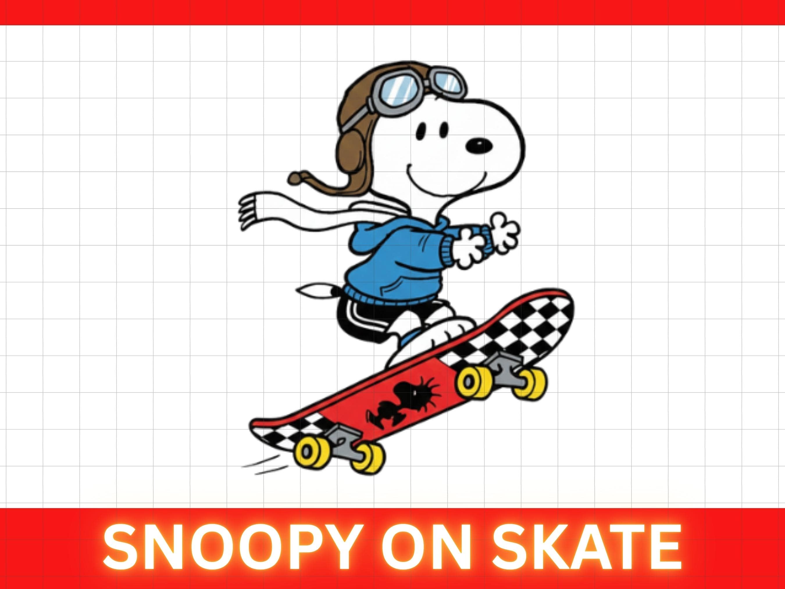 Snoopy Skateboard - Etsy
