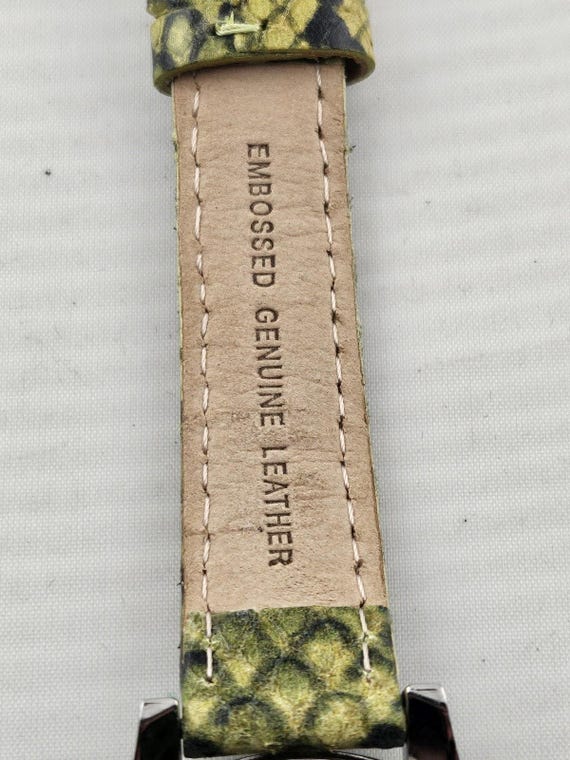 New TIMEX T2P130TN Green Python Patterned Leather… - image 6