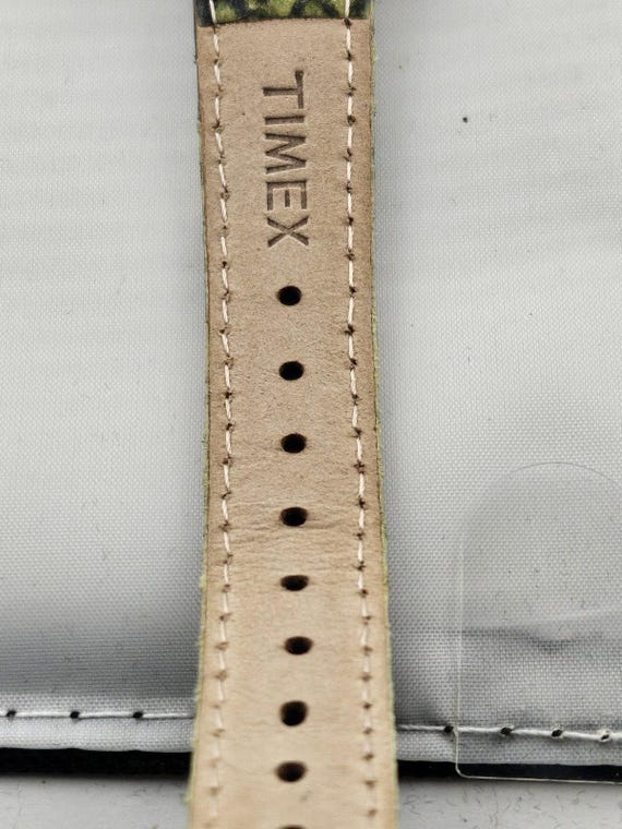 New TIMEX T2P130TN Green Python Patterned Leather… - image 7