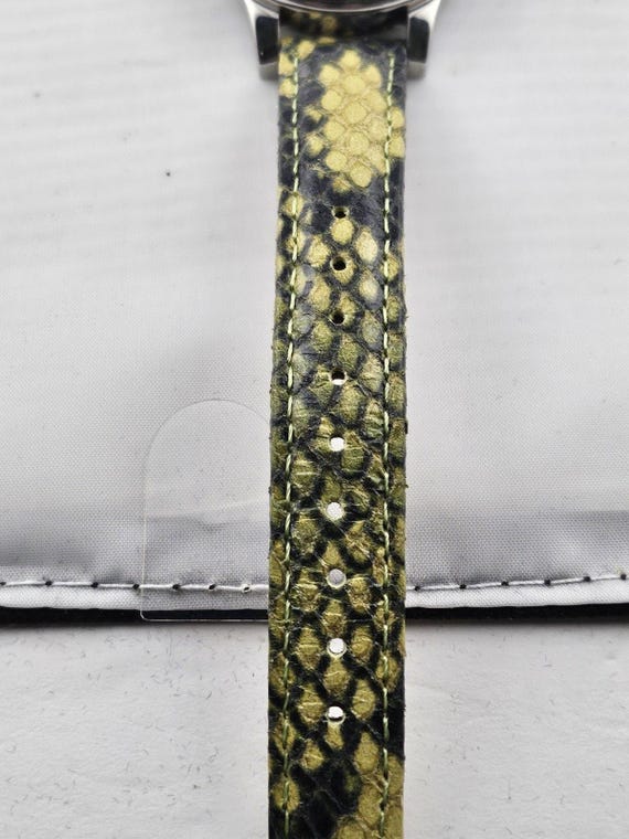 New TIMEX T2P130TN Green Python Patterned Leather… - image 4