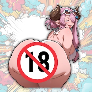 Demon Waifu-buit | Schattige Waifu-sticker, glanzend vinyl, leuk kunstverzamelaarsobject