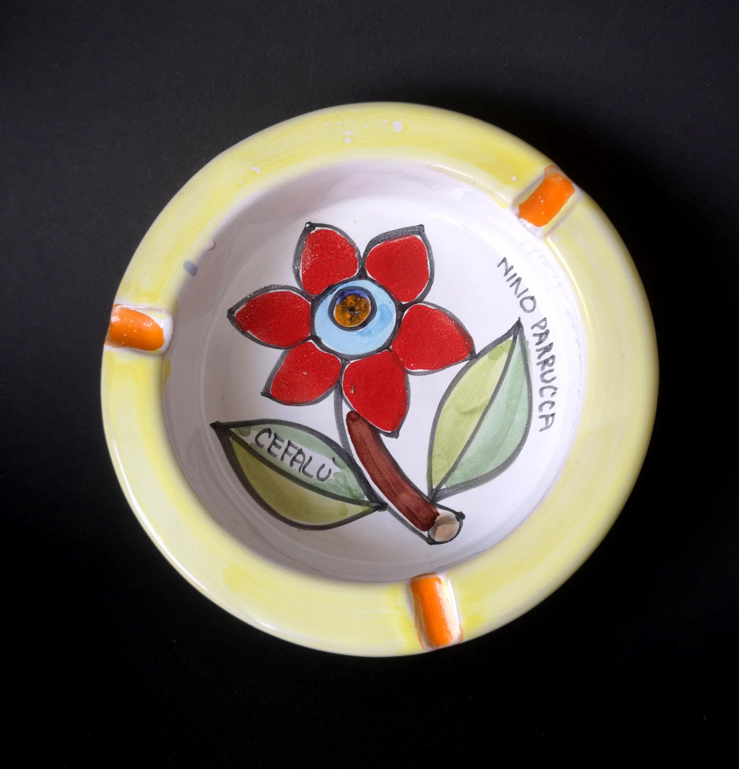 NINO PARRUCCA 　飾り皿　絵皿 Italian Hand Painted Decorative Plate – Nino Parrucca, Palermo