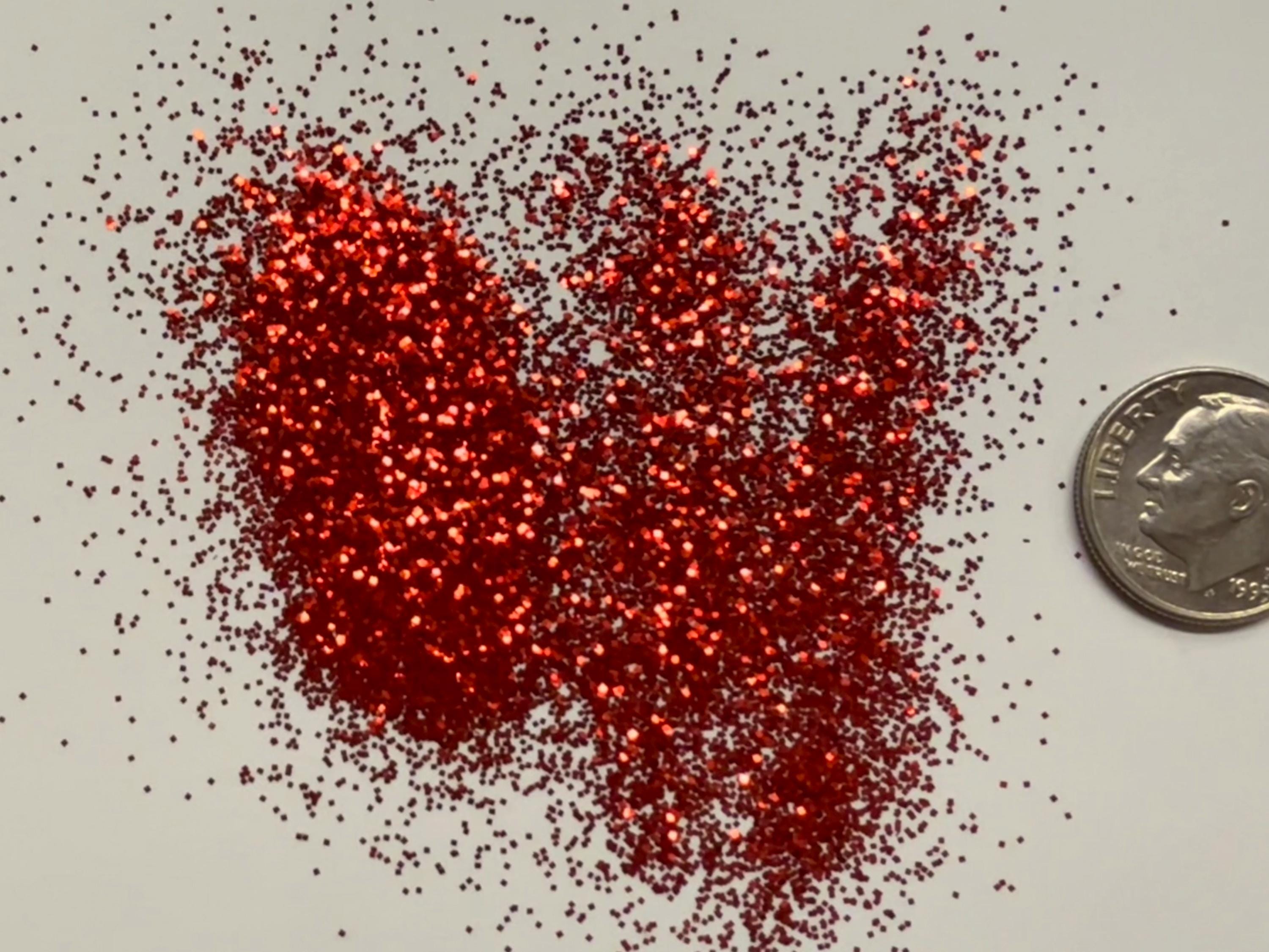Metallic Color Flakes, Bright Red, 0.015