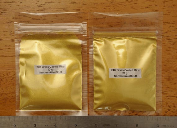 Mica, 24K Brass Metallic Coated Flake
