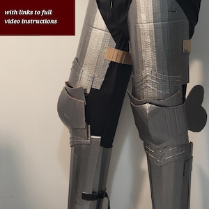 Gothic Style Karton Ritter Bein Rüstung Template Muster