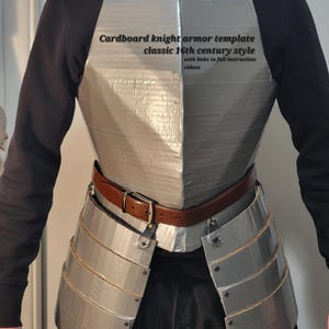 16th Century Knight Chestplate Cardboard template pattern