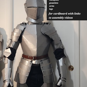 Full 16th Century Style Cardboard Knight Armor Template Pattern