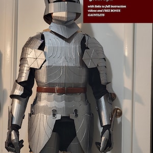 Full Gothic Style Knight Armor Template Pattern