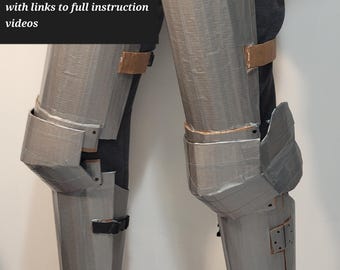 Simple Knight Leg Armor Cardboard Armor Template Pattern