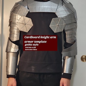 Gothic Style Cardboard Knight Arm Armor Template Pattern
