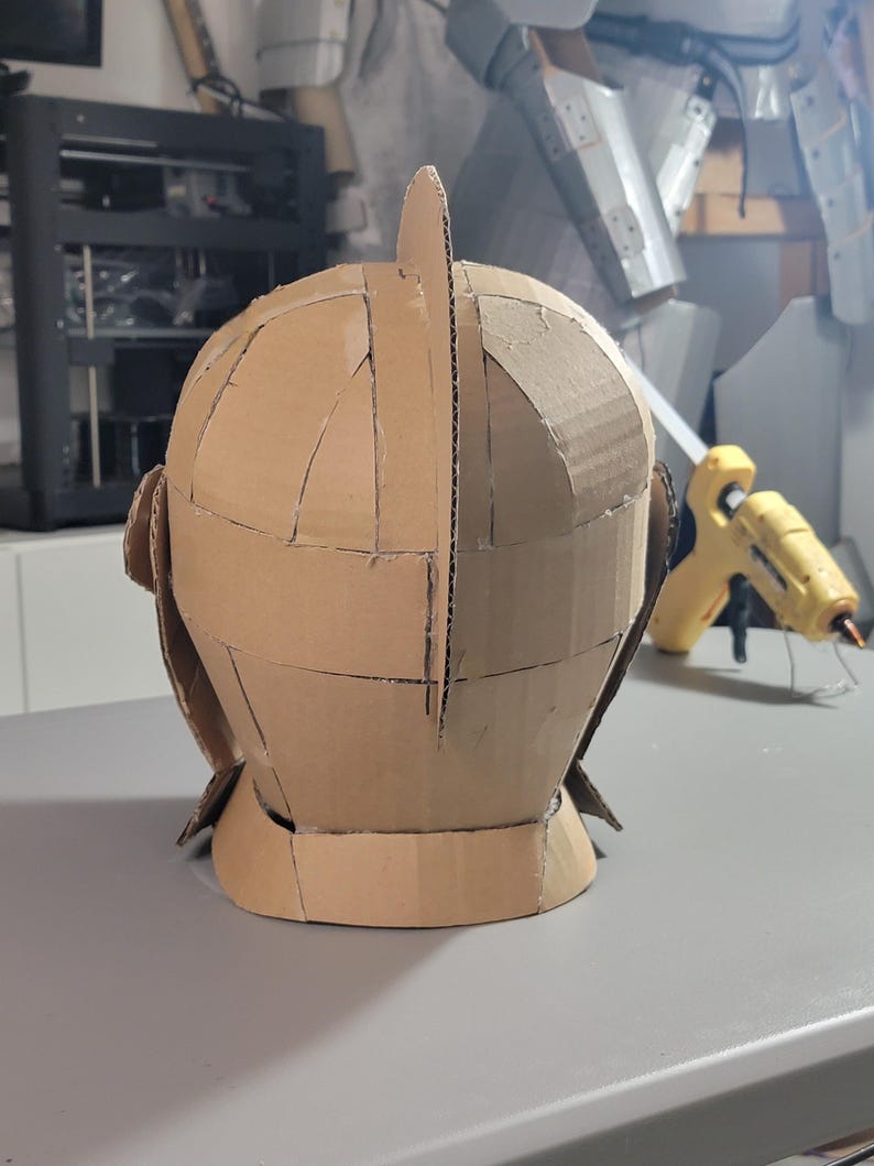 16th Century Knight Helmet Cardboard Template Pattern Etsy