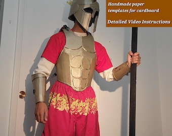 Full Cardboard Greek Armor Digital Template Pattern