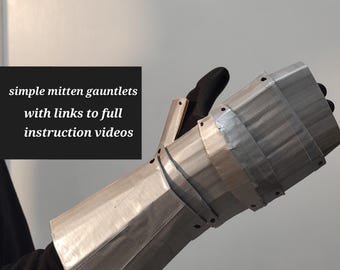 Knight Gauntlets Mitten Style Armor Template Pattern