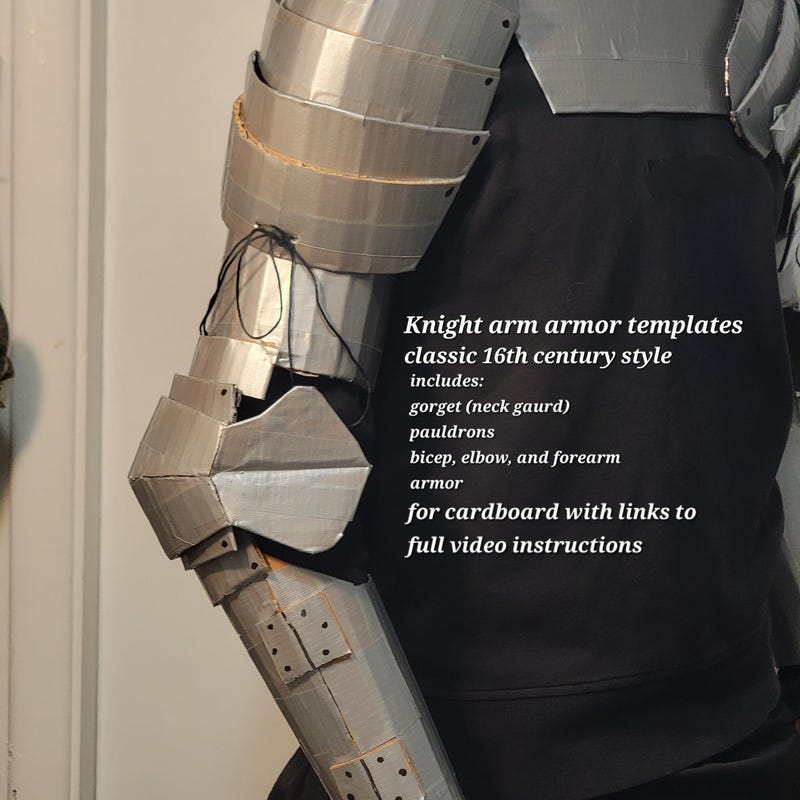 Knight Arm Armor Template - Etsy