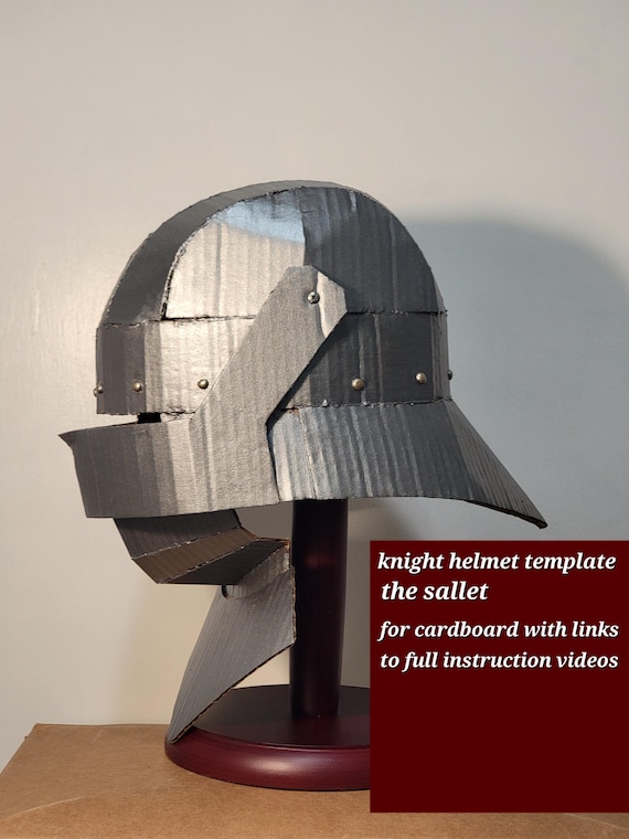 Simple Sallet Knight Helmet DIY Digital Template Patterns