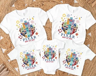 Vintage Disneyland Cruise Line Pixarr Day At Sea 2026 Shirt, Disneyland Toy Story Monster Inc Shirt, Disneyland Family Cruise Vacation Trip