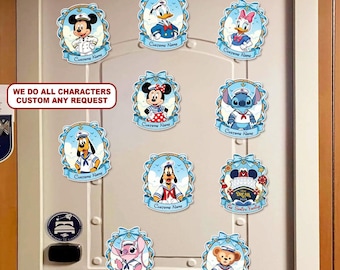 Personalized All Characters DisneyCruise Magnet, Mickey & Friends Stitch Pooh Toy Story DisneyPrincess Family Cruise Stateroom Door 2026