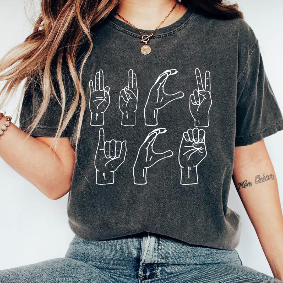 Comfort Colors Hand Sign Language F*ck ICE Shirt, Shirt, Anti Trump ...