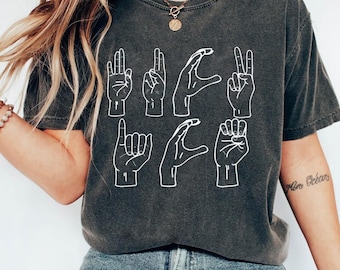 Comfort Colors Hand Sign Language F*ck ICE Shirt, Shirt, Anti Trump Shirt, Immigration Shirt, Chinga La Migra Shirt