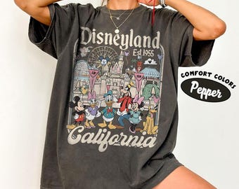 Retro Disneyland California Comfort Colors Shirt, Mickey And Friends Tee, Space Mountain Shirt, Family Vacation Shirt, Disneytrip 2026 Shirt