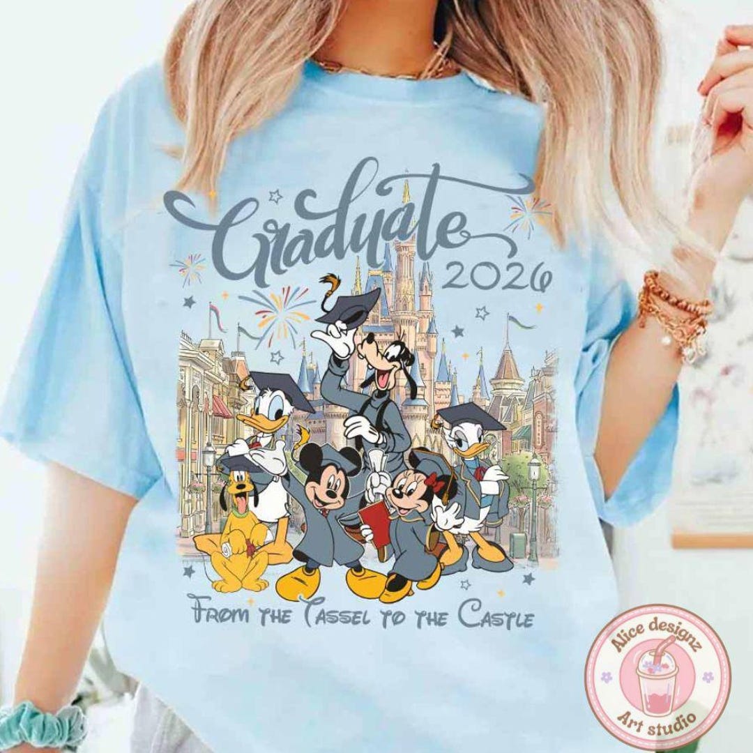 Vintage Disneyland Graduate 2026 Shirts, Mickey & Friends Graduation ...