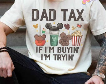 Camiseta de Mickey para papá con snack y bebida de Disneyland, Impuesto para papá, Papá princesa, Feliz Día del Padre, Regalo para papá/él, El mejor papá del mundo, Regalo de cumpleaños para papá