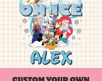 Custom Name Mickey On Ice PNG Digital Download, Disneyworld Family Matching Design Png, Disneyland Custom Name Mouse And Friends Digital Png