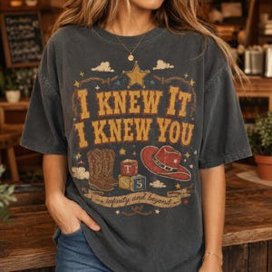 Pixar Toy Story 5 Comfort Colors Shirt, Vintage I Knew It I Knew You Tee, Woody Buzz Lightyear Alien Friendship Shirt, Family Matching Trip image 1
