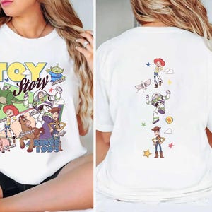 Pixar Toy Story 1995 Retro Comfort Colors Shirt, Woody Buzz Lightyear Rex Tee,WDW Disneyland Family Matching Vacation Trip, Disneyland Fest image 1