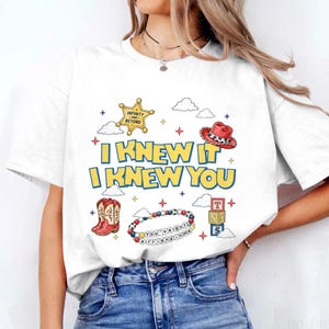 Retro Pixar Toy Story 5 Comfort Colors Shirt,I Knew It I Knew You Tee, Toy Story 5 Shirt,Western Cowgirl Boots Tee, Friendship Bracelet Tee image 1