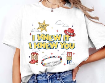 Retro Pixar Toy Story 5 Comfort Colors Shirt,I Knew It I Knew You Tee, Toy Story 5 Shirt,Western Cowgirl Boots Tee, Friendship Bracelet Tee