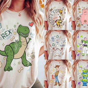 Disneyland And Pixar's Toy Story Group Shirt, Toy Story 5 Movie Tee, Buzz Lightyear Woody Toy Story Land You've Got a Friend In Me zdjęcie 1