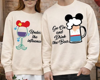 The Little Mermaid Couple Shirt, Under The Influence Mermaid Shirt, Disneyland Couple Matching Tee, Valentine Day Girlfriend Boyfriend Gifts