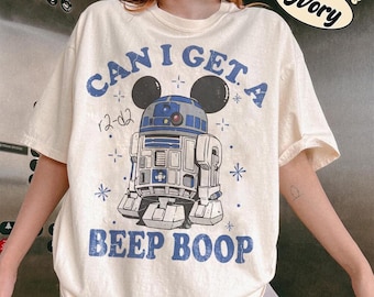Retro Disneyland Star Wars Can I Get a Beep Boop Comfort Colors Shirt, May The 4th Be With You, Star Wars Droid Tee, Galaxy Edge's Trip