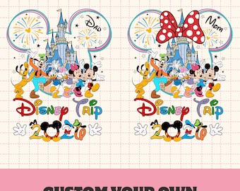 Vacaciones familiares personalizadas en Disneyland 2026, PNG, Mickey y sus amigos, Walt Disneyworld, Viaje familiar 2026, Descarga digital