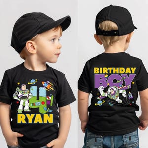 Buzz Lightyear Custom Birthday Shirt, Toy Story Birthday Boy T-Shirt, Disneyland Toy Story Birthday Sweatshirt, Birthday Party T-shirt image 1