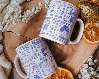 Stamp Resident Evil Mug, Game Inspired Coffee Tea Cup, Retro Horror Game Gifts, Resident Evil Merch Gift Mug for Gamers, Gift For Game Fans