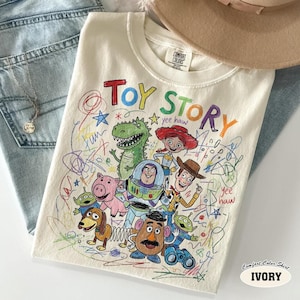 Toy Story Shirt Comfort Colors, Retro Woody Buzz Jessie Tee, You've Got a Friend in Me Pixar Top, Family Matching Trip Gift, Vacation Outfit image 1