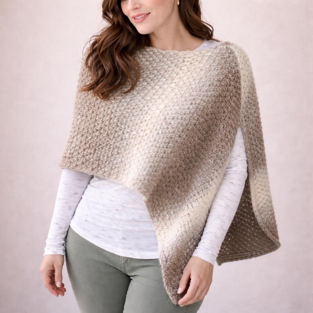 Crochet Wrap PDF Pattern Easy Rectangular Shawl Two Size Layering ...