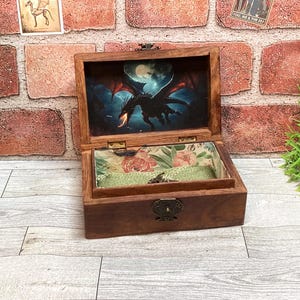 Dragon Fire Jewelry Box / Trinket Box handmade